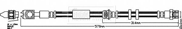 BORG & BECK Тормозной шланг BBH7960